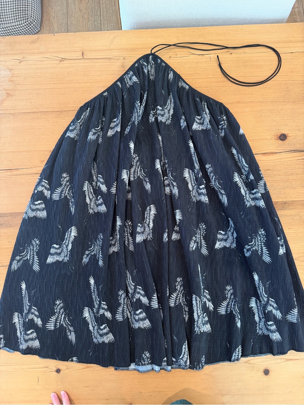 Anine Bing Black and White Floral Halter Skirt